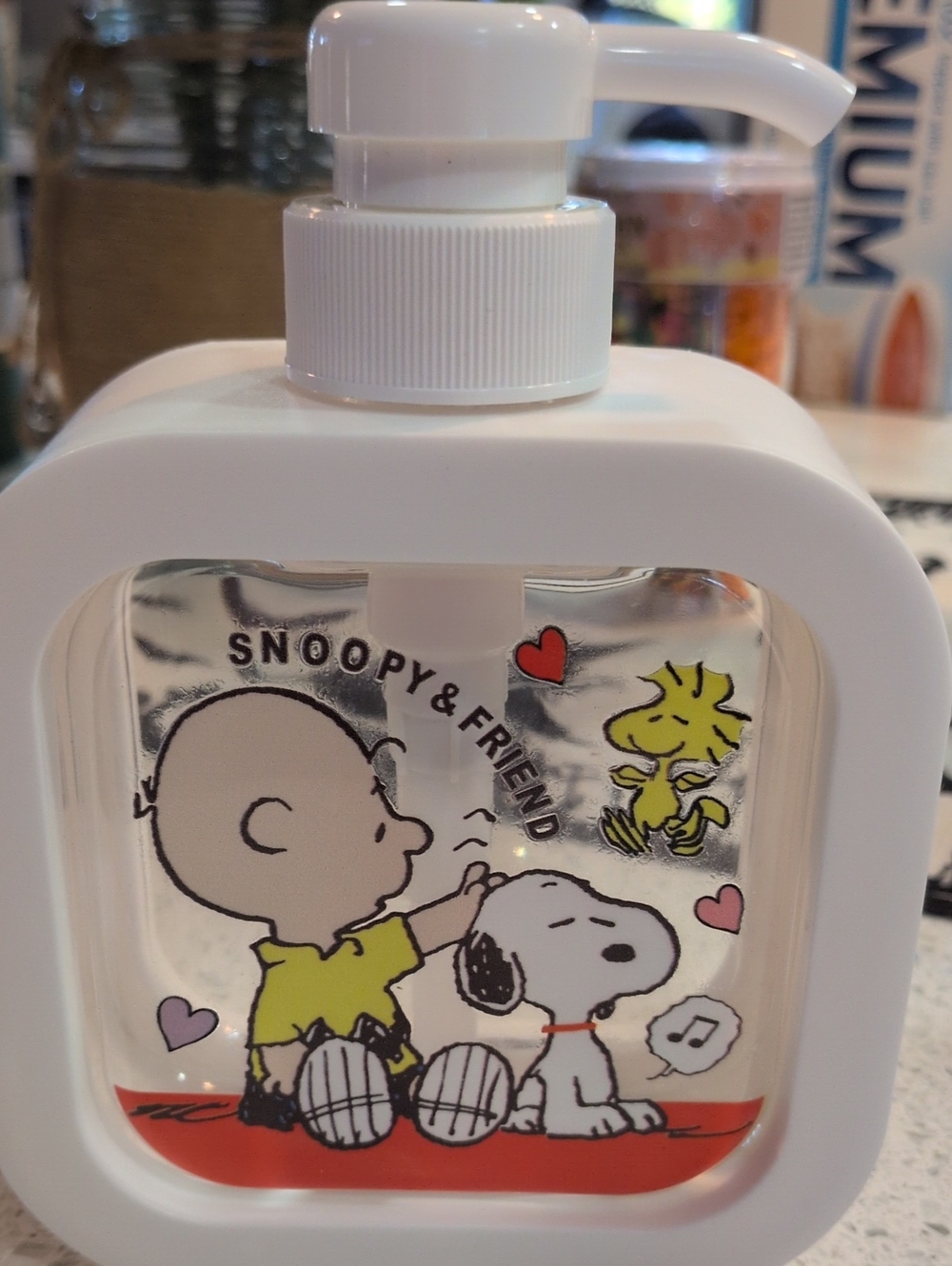 Snoopy & Friend Kids Foaming Hand Soap Dispenser - New